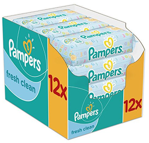 Pampers Clean Fresh Wet Wipes 12x64 Piece (768 Pieces)