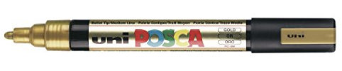 Uni-Ball Posca pc-5 m Medium Bullet Tip Marker Line Width 1.8 mm - 2.5 mm gold