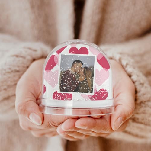 Schneekugel mit Foto - personalisierte Schneekugel mit Glitter