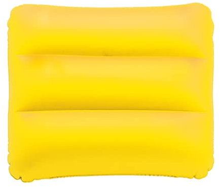 Aufblasbares Inflatable Strandkissen oder Schwimmkissen Beachkissen Kissen Strand Urlaub 32 cm x 24 cm PVC (Gelb)