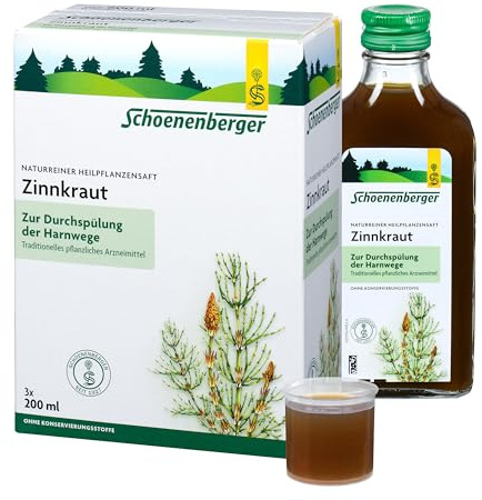 Schoenenberger - Zinnkraut naturreiner Heilpflanzensaft - 3 x 200 ml - die natürliche Hilfe bei Harnwegs-Entzündungen - traditionelles pflanzliches Arzneimittel