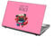 TaylorHe 15.6 inch 15 inch (38cm x 25.5cm) Laptop Skin Vinyl Decal MADE IN England Cute Superhero Pug on Pink Funny Pet Dog