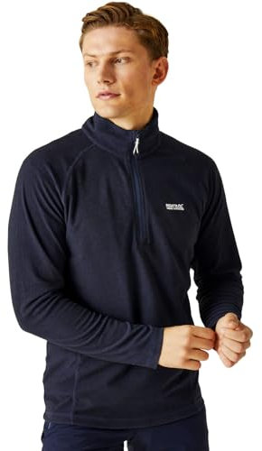 Regatta Men's Montes Lightweight Half Zip Fleece Midlayer Pullover - Perfect for Outdoors, Walking, Hiking & Camping