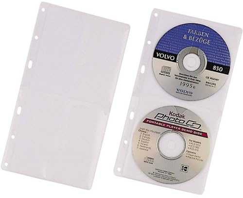 Durable 5203-19 Pockets for CD/DVD - Envelopes for Optical Media (Pocket, Transparent, Polypropylene)