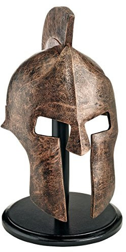 Design Toscano Griechisch-spartanische Helmkorinthische Rüstung Statue, Polyresin, Bronze-Finish, 30,5 x 9 x 40,5 cm