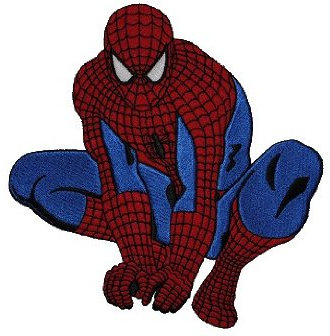 alles-meine.de GmbH XXL Spyderman - 20,7 cm * 20,7 cm - Aufnäher Applikation/Bügelbild Spyderman - Spinnen Man - Held Action Figur