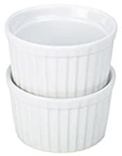 Genware NEV-RAM8-W Stacking Ramekin, 8 cm, White (Pack of 12)