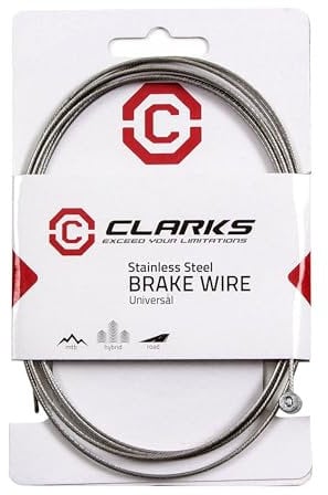 Clarks Stainless Steel Brake Wire - 2100mm Universal Steel Brake Cable for Front and Rear Brakes for Mountain Bikes (MTB)