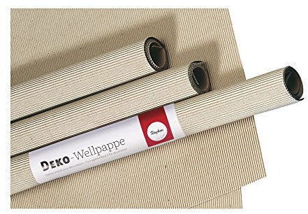 Rayher 8102922 Deko-Wellpappe, Bogen 50x70 cm, beidseitig gefärbt, sil
