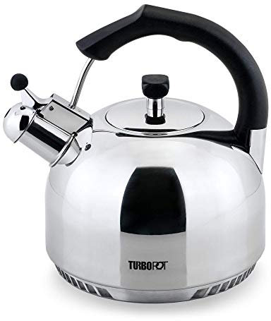 FreshAir™ Rapid Boil Stainless Steel 2.5 qt. Tea Kettle by Turbo Pot®, Time-and-Energy Saving Cookware for Gas Stove