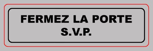 Viso S2A Panneau Fermez la Porte SVP