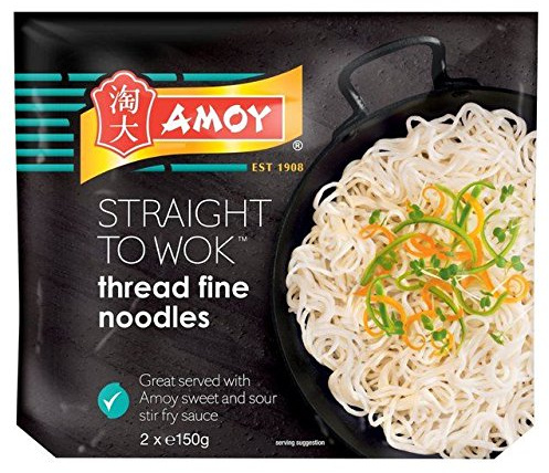 Amoy Direkt Zu Wok-Nudeln Gewinde 2 X 150G - Packung mit 2