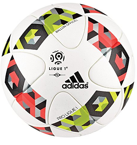 adidas Pro Ligue 1 Offizieller Spielball, White/Solar Red/Solar Yellow, 5