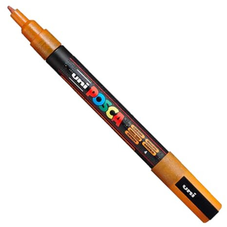 Posca PC-3M-Marker von UNi-Ball, in 40 Farben erhältlich! glitter orange