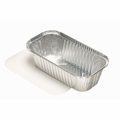 100 Schalen, Alu + Einlegdeckel, Pappe PE beschichtet eckig 1,5 l 24,8 cm x 12,8 cm x 7 cm