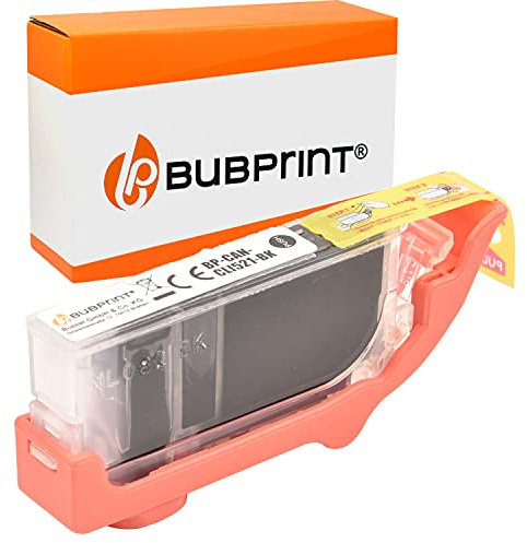 Bubprint Druckerpatrone kompatibel als Ersatz für Canon CLI-521 CLI 521 BK für Pixma IP3600 IP4600 IP4700 MP540 MP550 MP620 MP630 MP640 MP980 MP990 Fotoschwarz