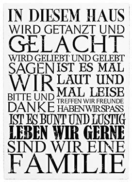 Interluxe Hausschild Vintage Shabby Dekoschild Holzschild IN DIESEM HAUS 20x28cm