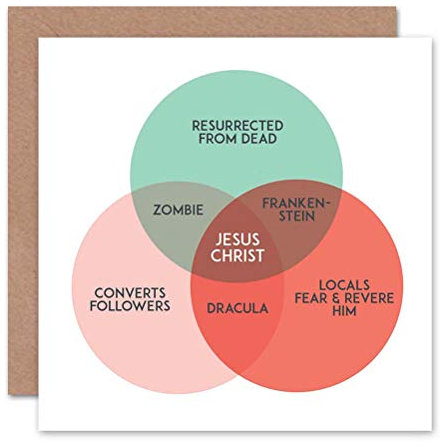 Wee Blue Coo Alternative Weihnachten Jesus Venn Diagramm Lustig Weihnachtskarte