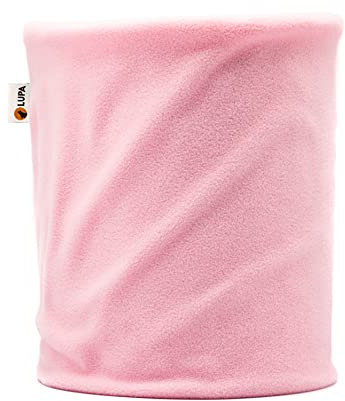 Lupa Handgefertigter Unisex-Doppelschicht-Mikrofleece-Halswärmer – Halsgamaschen für Männer – Winter-Halswärmer für Frauen (Pink)