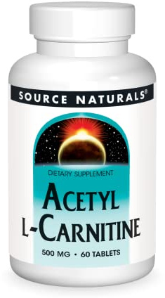 Source Naturals Acetyl L-Carnitine 500mg, 60 Tablets