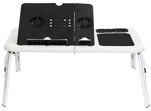 tempo di saldi Mesa de PC Plegable para Ordenador portátil, Tableta, Mesa con Ventiladores
