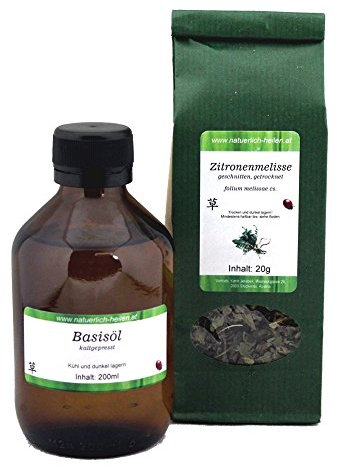 Melissen Öl Auszug mit Jojobaöl - zum Selbstherstellen - frei von chemischen Zusätzen