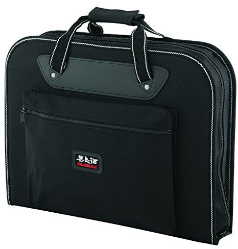 Global Cutlery G-667/Pro, Knife Case with 2 Holder Straps, Black Messeretui, Nylon, Schwarz, 19