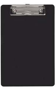 Maul Klemmbrett A5 | Schreibbrett aus Kunststoff im DIN A5 Hochformat | Clipboard zum Aufhängen | Klemmer zur Aufbewahrung von Papier | für Büro, Küche und Werkstatt | Schwarz