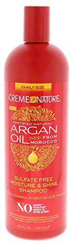 Creme of Nature Pro Feuchtigkeits-/Glanz-Shampoo mit Argan, sulfatfrei, weiß, 591 ml (1er Pack)