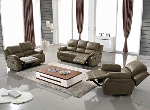Mapo Möbel Voll-Leder Sofagarnitur Fernsehsofas Relaxsofas 5129-3+2+1-1106