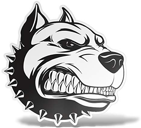 erreinge Sticker Pitbull Pit Bull DX Adesivo Sagomato in PVC per Decalcomania Parete Murale Auto Moto Casco Camper Laptop - cm 10