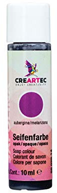CREARTEC Natürliche Seifenfarbe Opak - Seifenherstellung/Seifenkreationen - Farbe: Aubergine - Inhalt: 10ml - Made in Germany