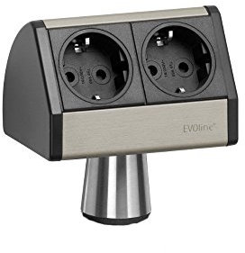 Quellmalz EVOline T-Dock Steckdosenleiste 2fach VDE Inselsteckdose