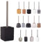 Sanilo Brosse WC et Porte Brosse, Grande sélection de balayettes de Toilette, Manche en Acier Inoxydable, avec tête de Brosse remplaçable, Facile d'entretien (Calero Black)
