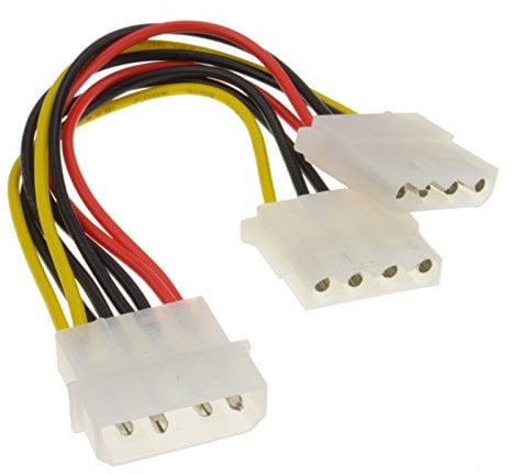 Gembird CC-PSU-1 - Cable de alimentación para CD/HDD/DVD, Y > 2x 4Pin Molex