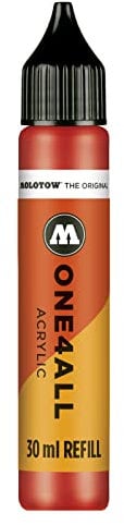 Molotow ONE4ALL Recharge acrylique couleur 013 Rouge signalisation 30 ml Encre pour marqueur permanent