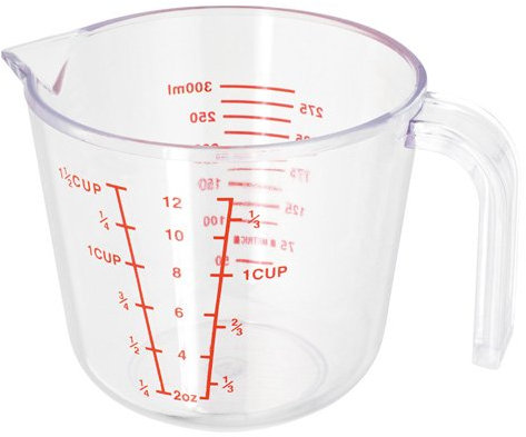 Judge Kitchen Plastic Measuring Jug, 300ml, Cup Markings, Dishwasher Safe