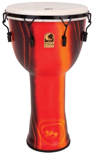 Toca SFDMX-14FB Freestyle Mechanically Tuned 14-Inch Djembe with Bag - Bali Red Finish