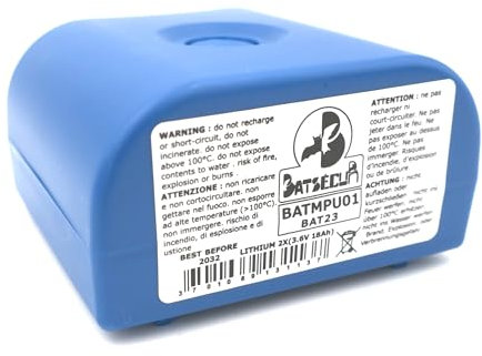 BATSÉCUR - Pile Alarme BATMPU01 BAT23 Compatible BATLi23 MPU01X DAITEM Hager LOGISTY - 2 x 3.6V 18Ah Li-SOCl2
