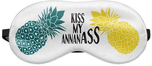 Schlafmaske Reise Relax Augen Abdeckung Bett Emoji Nickerchen Augenbinde Seine Gelb Grün Ananas 2 [042]