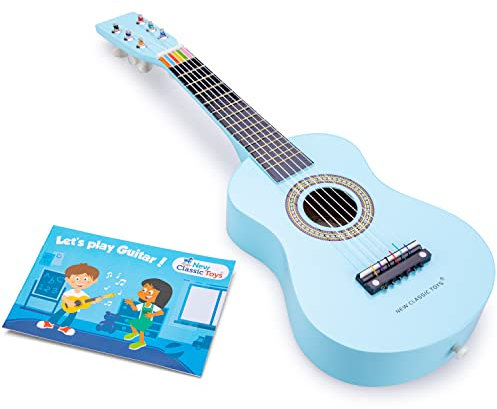 New Classic Toys - 10342 - Musikinstrument - Spielzeug Holzgitarre - Blau