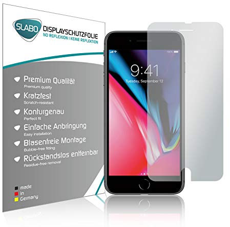 Slabo 4 x Displayschutzfolie für iPhone 7 Plus | iPhone 8 Plus Displayfolie Schutzfolie Folie Zubehör No Reflexion MATT