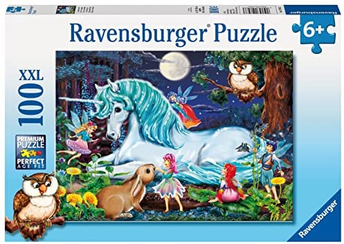 Ravensburger Kinderpuzzle - 10793 Im Zauberwald - Einhorn-Puzzle für Kinder ab 6 Jahren, mit 100 Teilen im XXL-Format