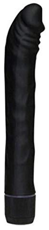 You2Toys Vibrator Noir Black - softer Vibrator mit ausgeprägter Äderung, stufenlose Vibration, Massagegerät für Anfänger und Profis, Stimulator für Frauen, schwarz