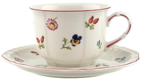 Villeroy & Boch V&B Petite Fleur Lot de 2 tasses et soucoupes pour petit déjeuner