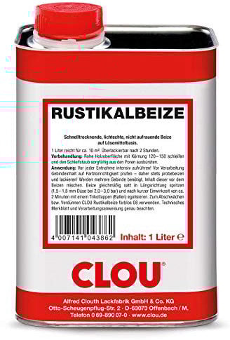 CLOU Rustikalbeize Farbton Nr. 08 farblos 1 Liter Verfärbung Holz Betonung Maserung Beize