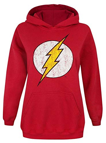 Flash Distressed Logo Women's Hoodie Red