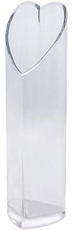 Royal Imports Flower Glass Vase Decorative Centerpiece For Home Or Wedding - Clear Heart-Shaped, 12 Tall, 3X4 Opening