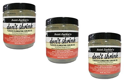 3x Aunt Jackie's Curls & Coils don't shrink Flaxseed Elongating Curling Gel 426g (insgesamt- 1278g)