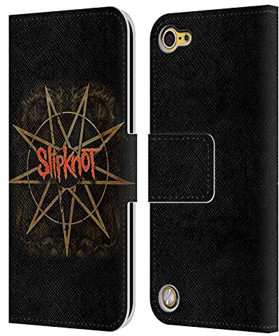 Head Case Designs Offizielle Zugelassen Slipknot Wappen Kunst Leder Brieftaschen Handyhülle Hülle Huelle kompatibel mit Apple iPod Touch 5G 5th Gen